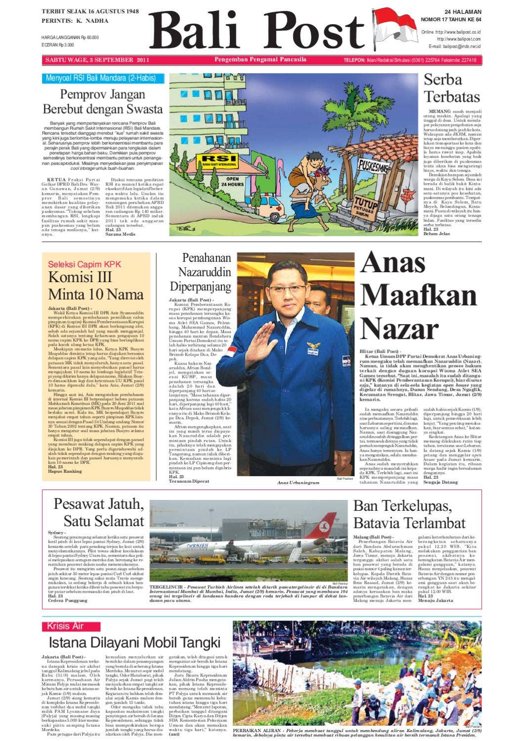 Edisi 03 September 2011 | Balipost.com by e-Paper KMB - Issuu