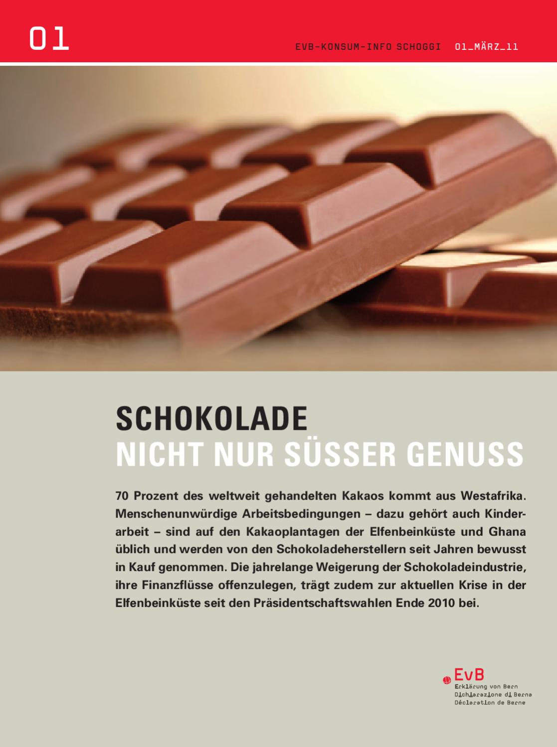 Schokolade Nicht Nur Susser Genuss By Public Eye Issuu