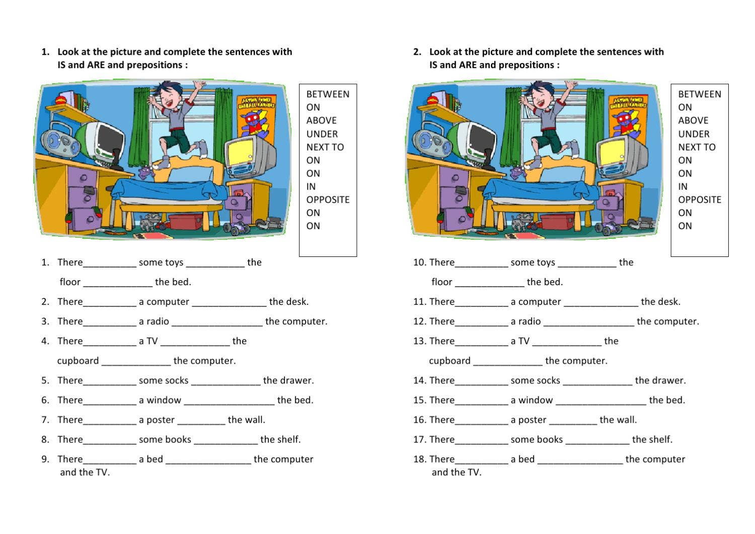 Prepositional Room prepositions-of-place-my-room by Tanjapan - Issuu