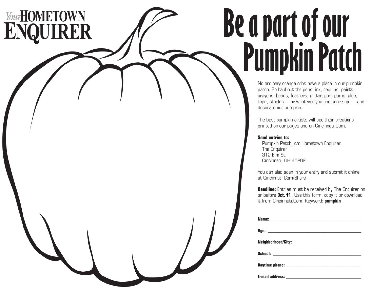 Spooky Pumpkin Contest Ideas Coloring Pages
