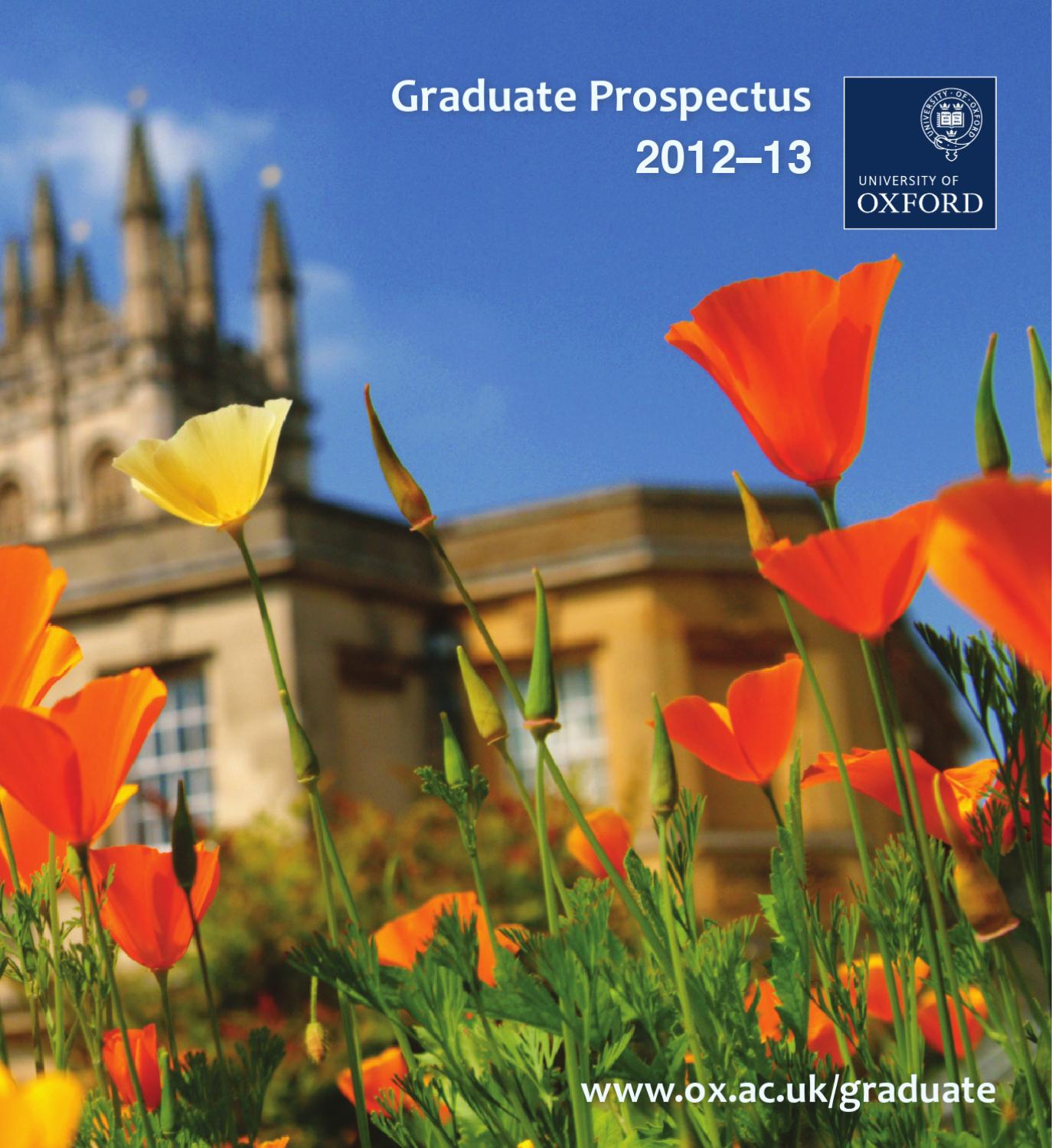 University of Oxford Graduate Prospectus 201213 by Oxford University