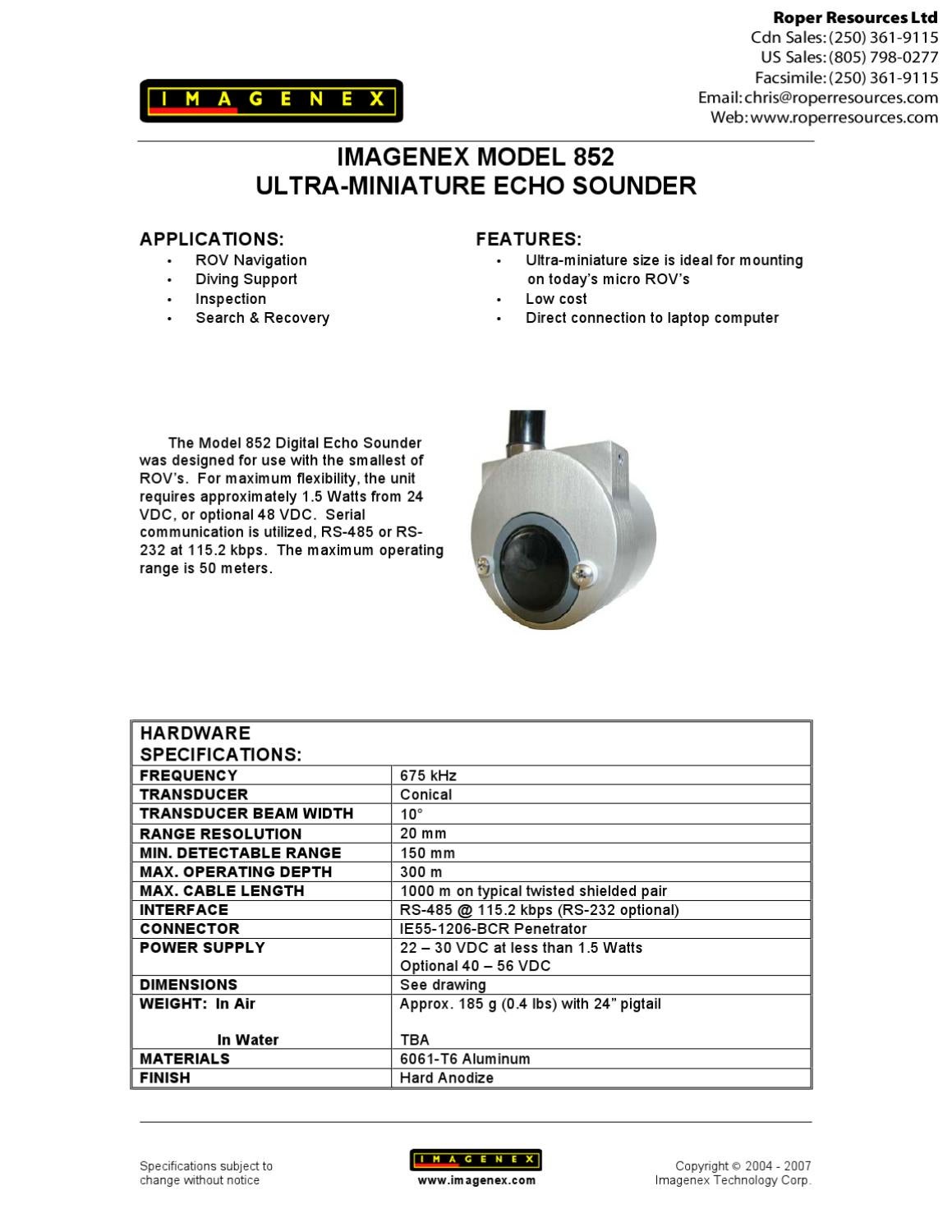852_Echo_Sounder_Specs by Salt Spring Design Studios Issuu