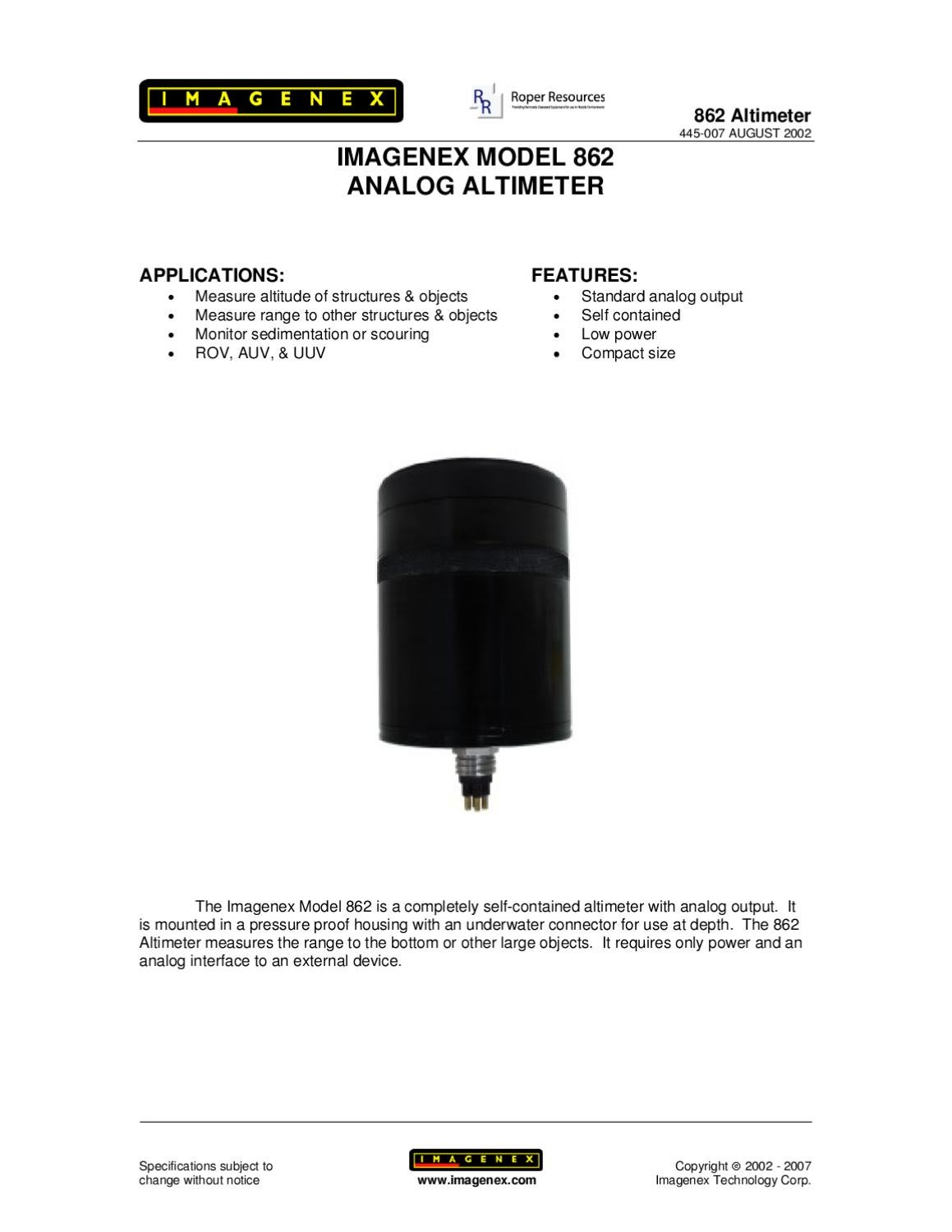 862_Analog_Altimeter_Specs by Salt Spring Design Studios Issuu