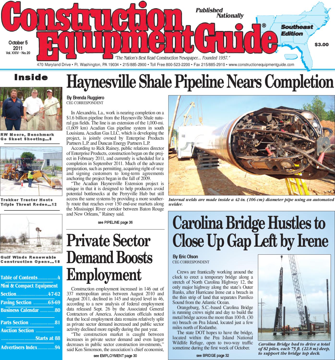 Southeast 20, 2011 by Construction Equipment Guide Issuu