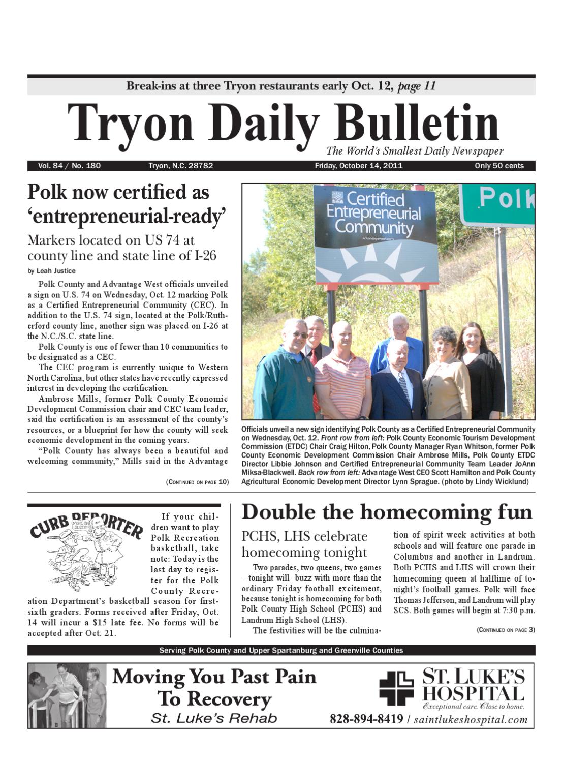 101411 Daily Bulletin by Tryon Daily Bulletin Issuu
