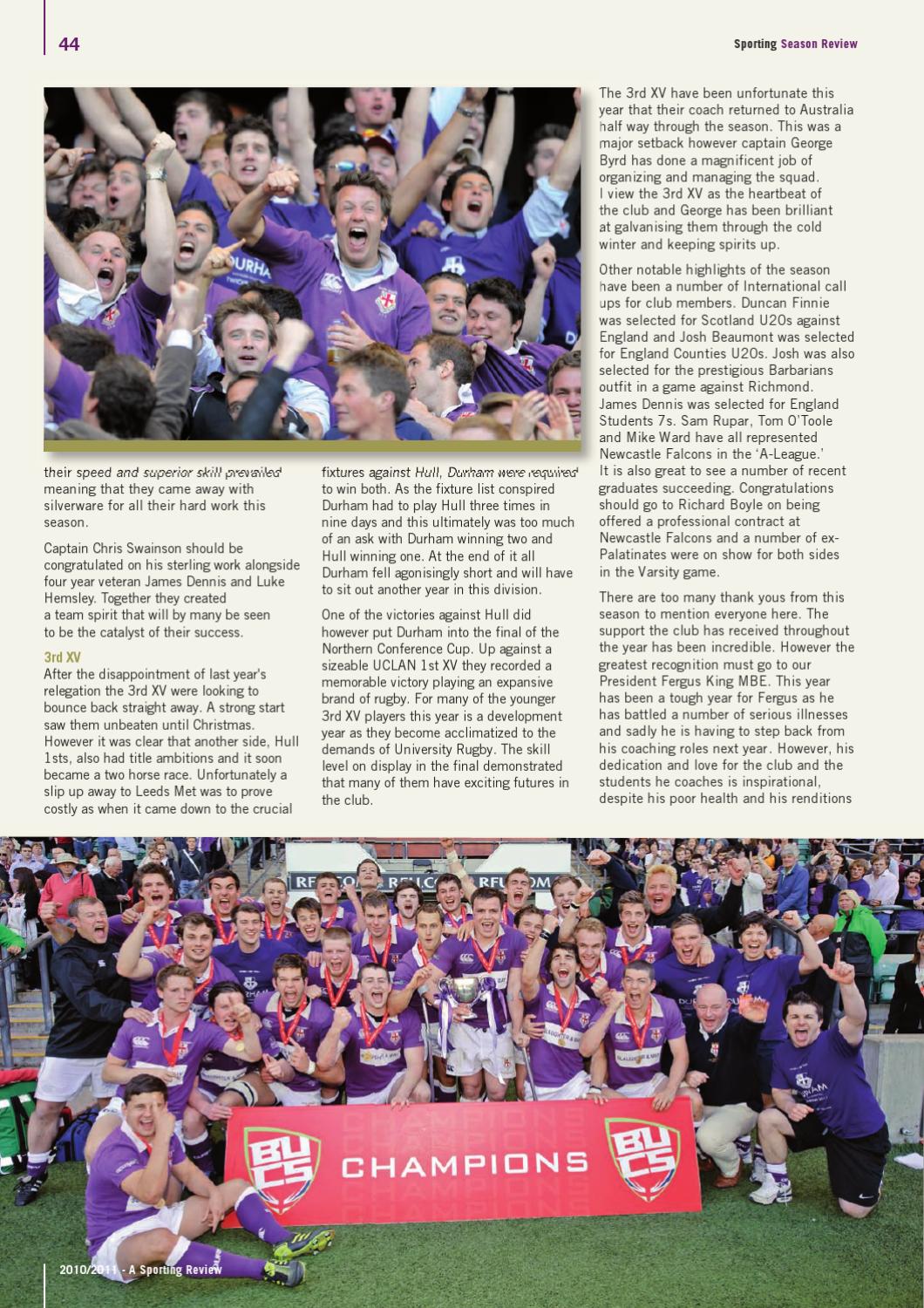 Durham University Sports Review by Durham University Issuu