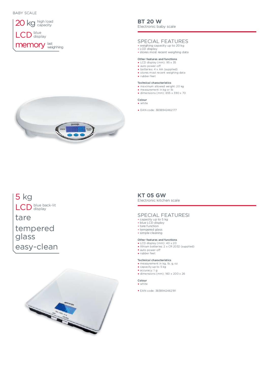 Весы кухонные элект. gorenje kt 05 gw (3838942462191)