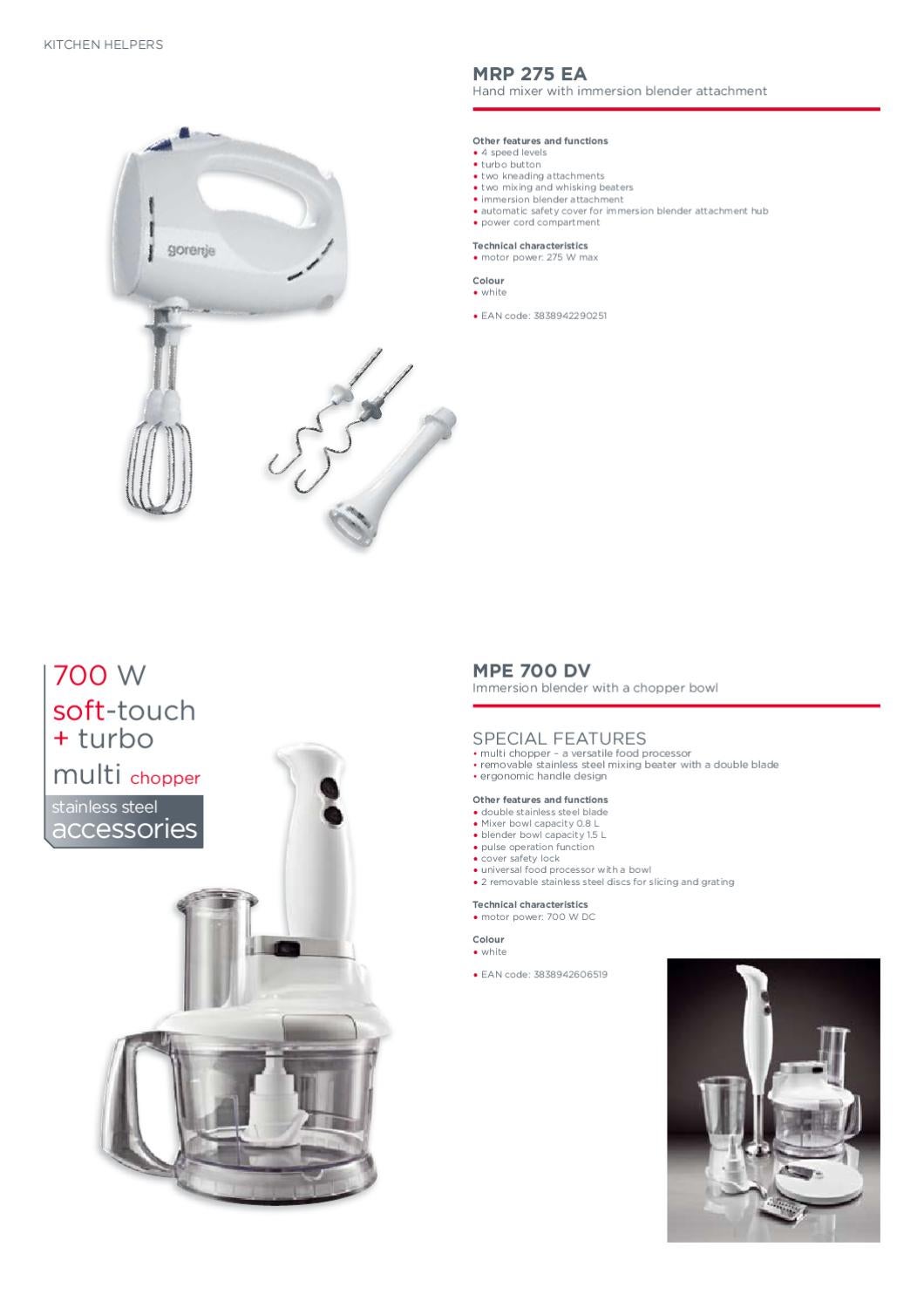 Миксер gorenje mpe700dv (3838942606519)