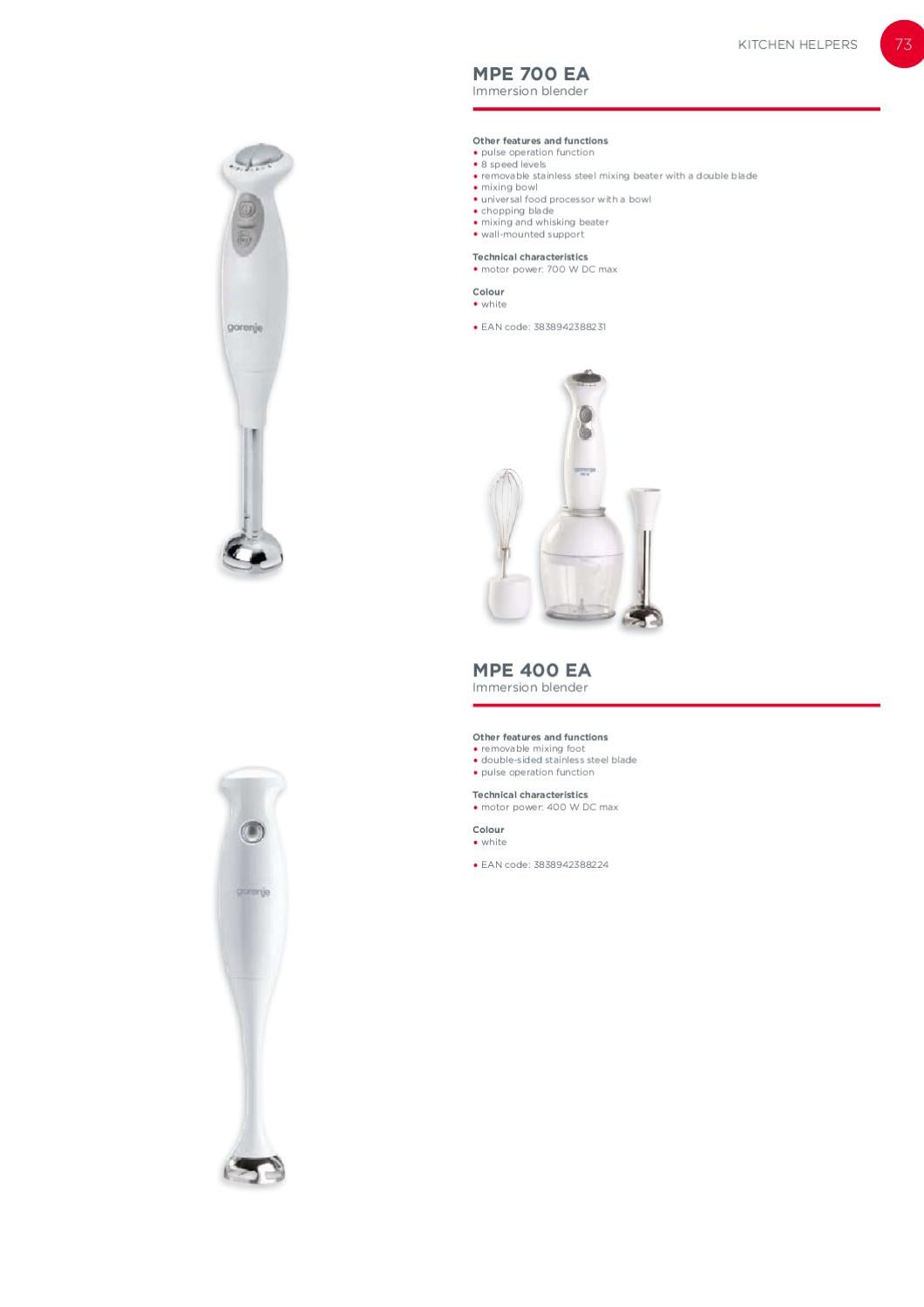 Блендер gorenje mpe400ea (3838942388224)