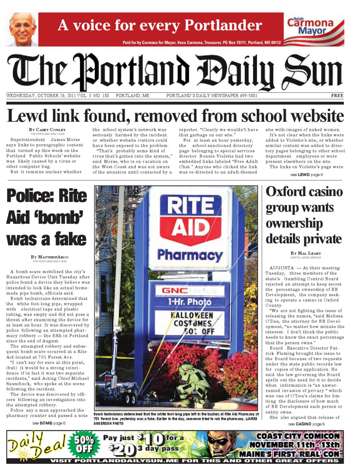 The Portland Daily Sun, Wednesday 26, 2011 by Daily Sun Issuu
