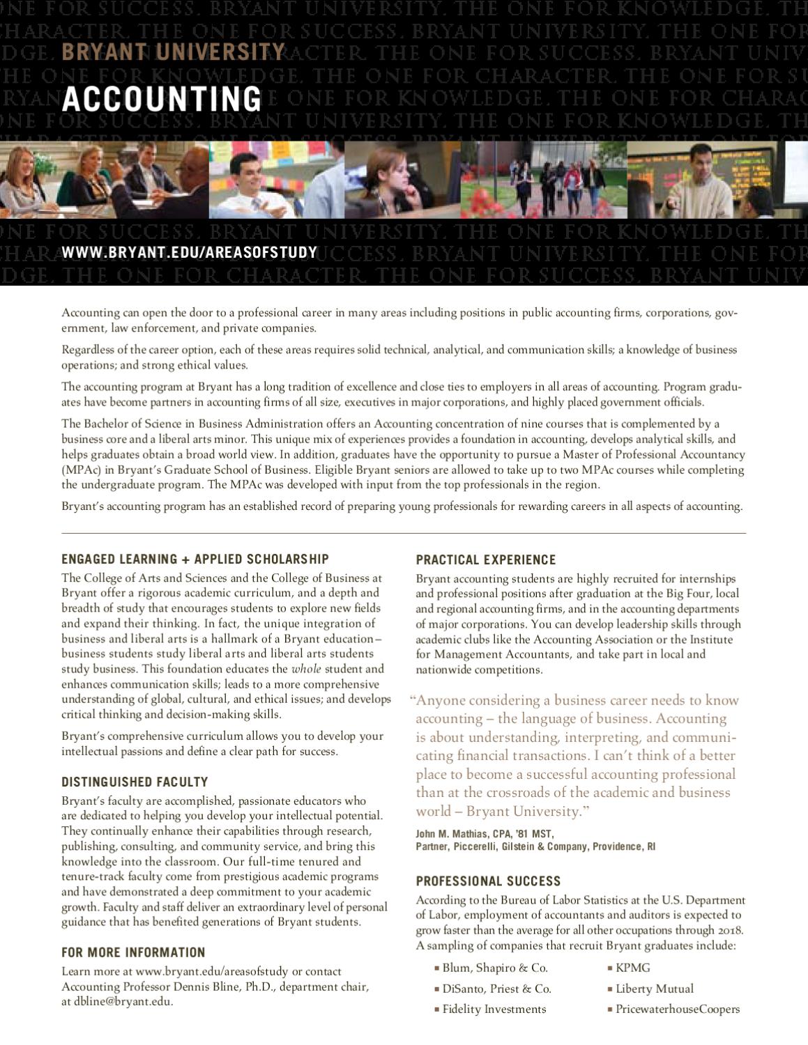 Bryant University 2011 Undergraduate Programs by Bryant University