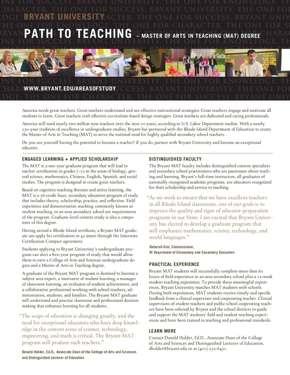 Bryant University 2011 Undergraduate Programs by Bryant University