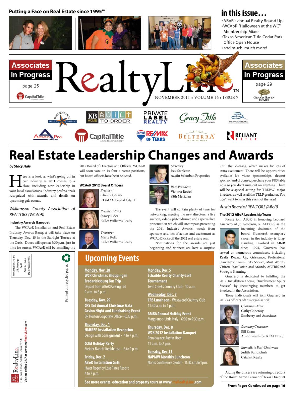 Realty Line November 2011 Issue by RealtyLine - Issuu