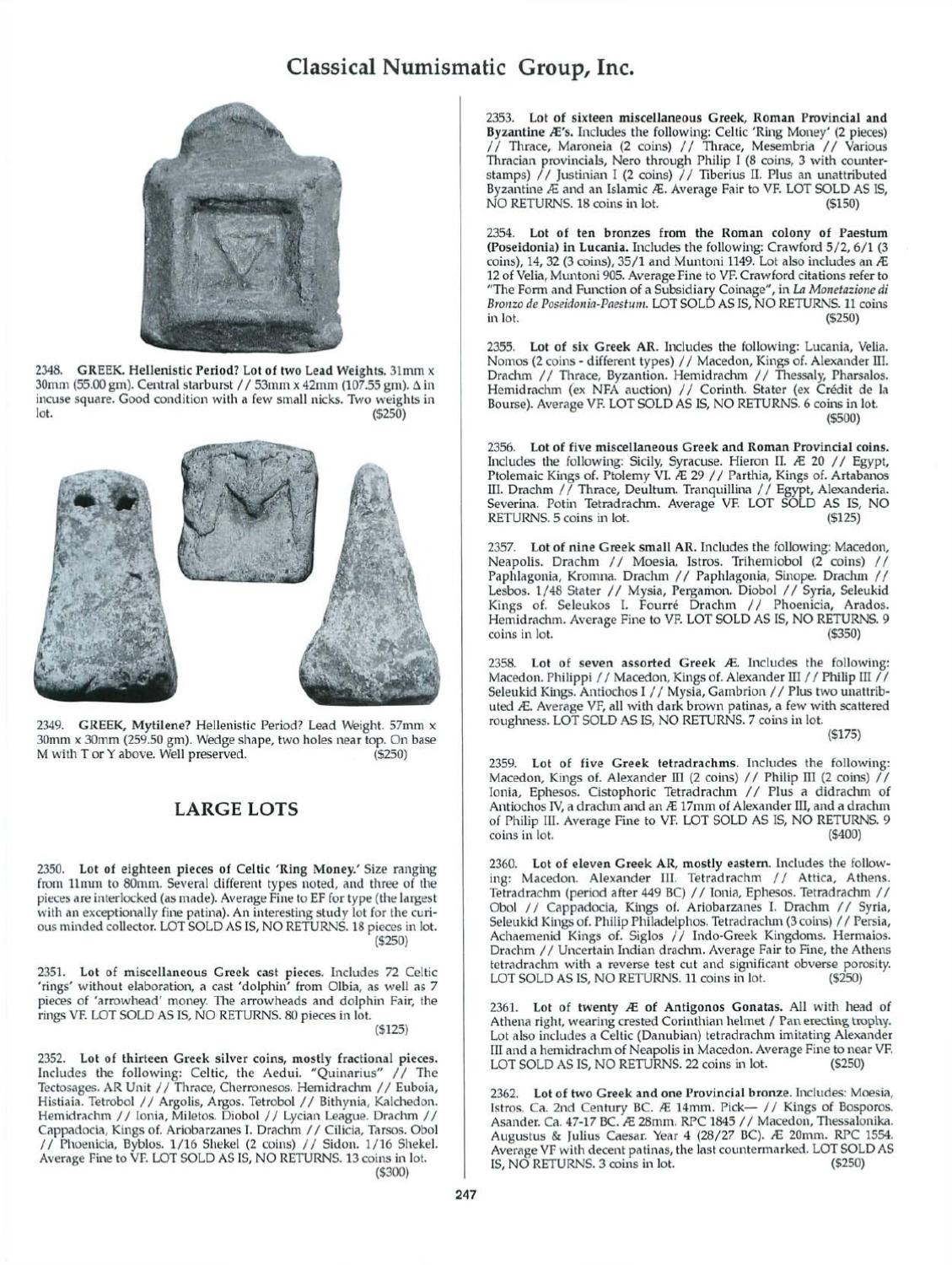 Cng 49 By Classical Numismatic Group Llc Issuu Cng 49 By Classical Numismatic Group Llc Issuu