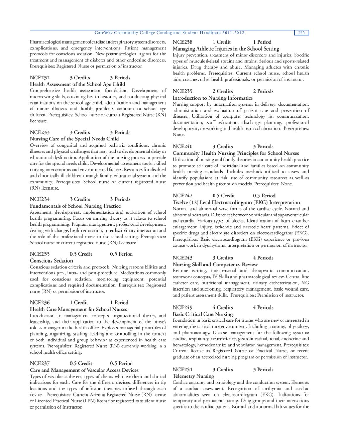 GateWay Community College Catalog Student Handbook 2011 2012 By The