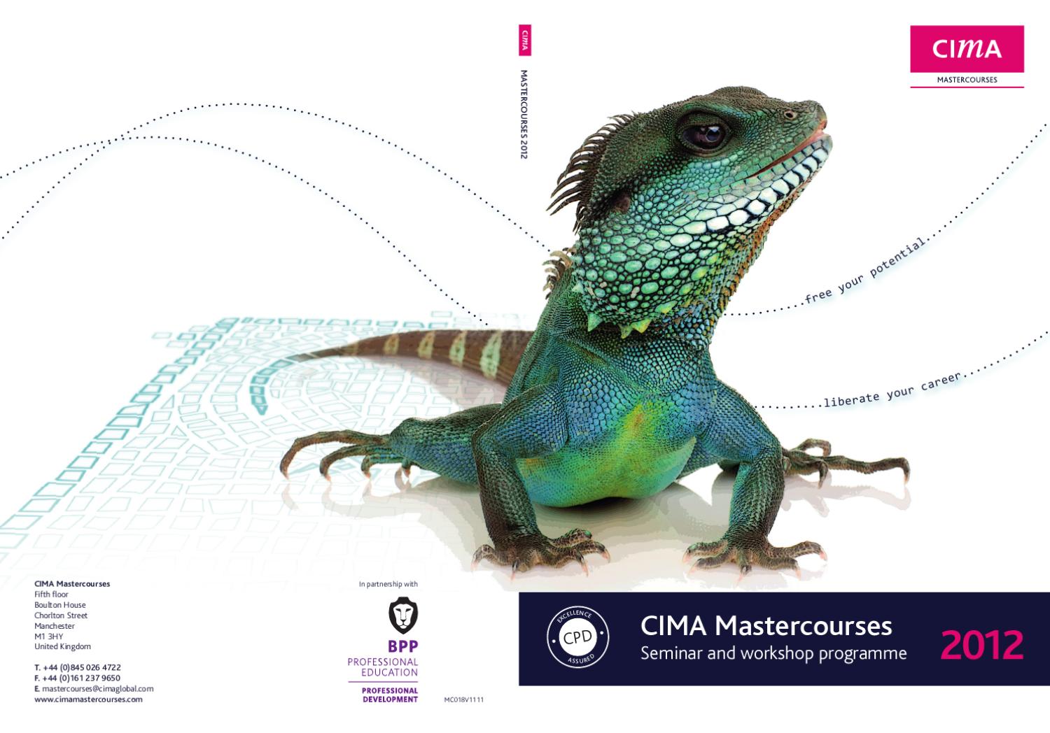 Cima Brochure.pdf 2012 CIMA Mastercourses brochure by Chartered Institute of Management ...