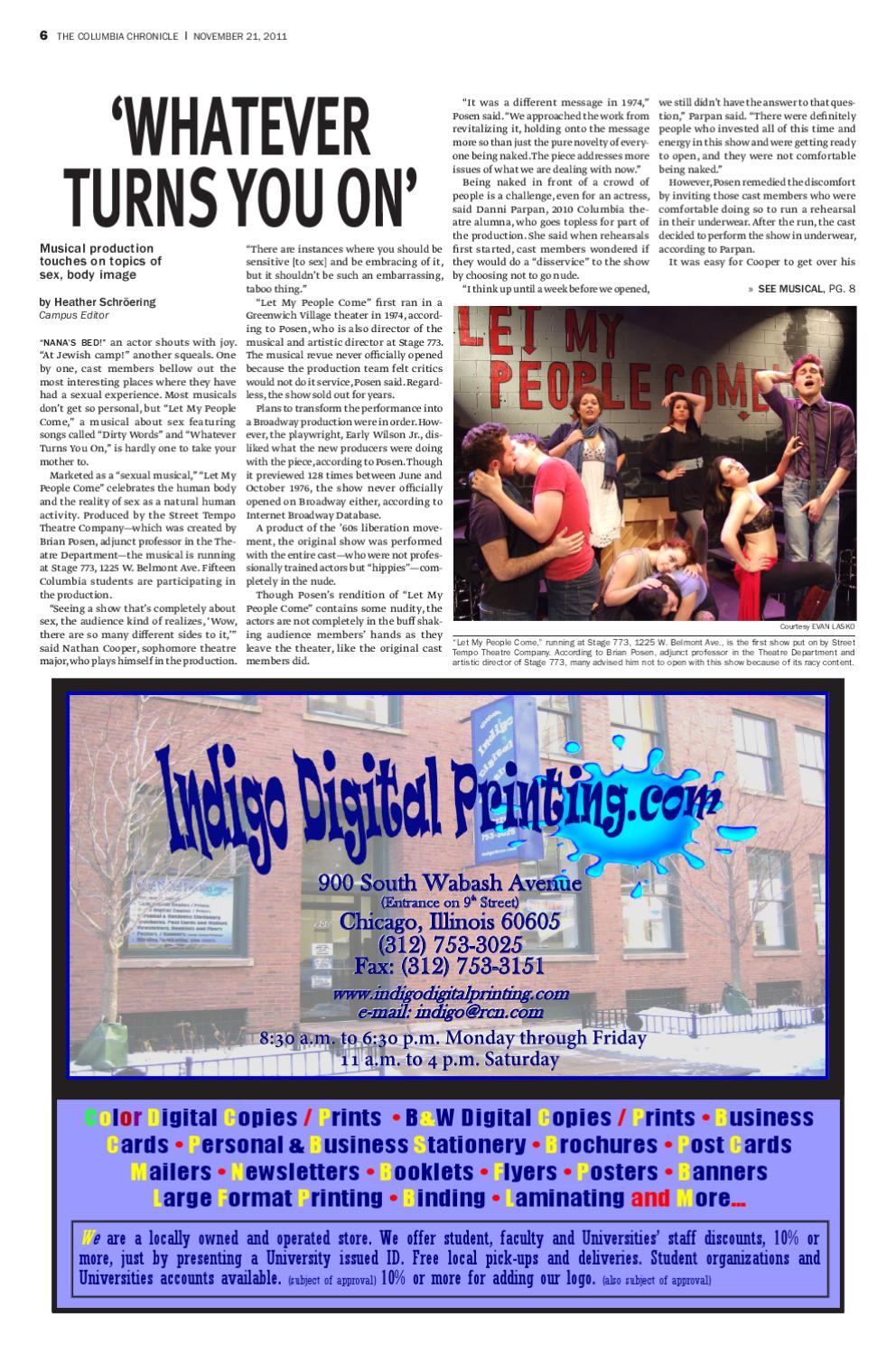 the columbia chronicle november 21 2011 by student publications columbia flyer newspaper