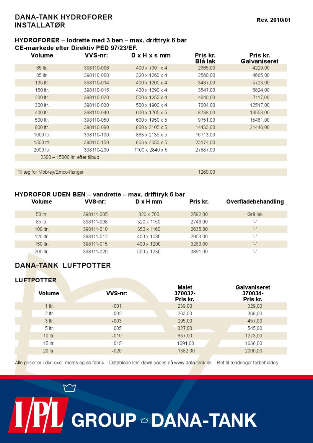 DanaTank Katalog VVS by Ørskov Web Issuu