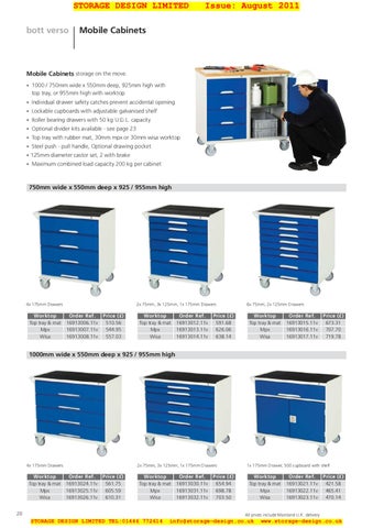 Storage Design Limited 家具目录 · SDL Bott Verso 2011 36 pages 第 20 页
