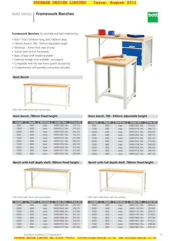 Storage Design Limited 家具目录 · SDL Bott Verso 2011 36 pages 第 5 页