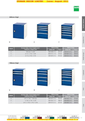 Storage Design Limited 家具目录 · SDL Bott Cubio 2011 164 pages 第 23 页