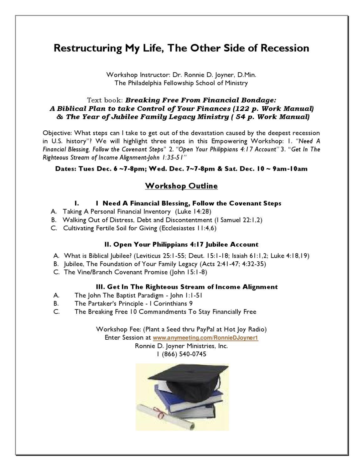 Restructuring My Life, The Other Side of Recession by Ronnie Joyner - issuu