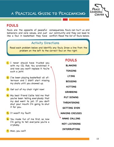 Peace Education Workbook 第 13 页