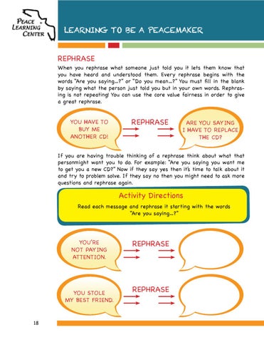 Peace Education Workbook 第 18 页