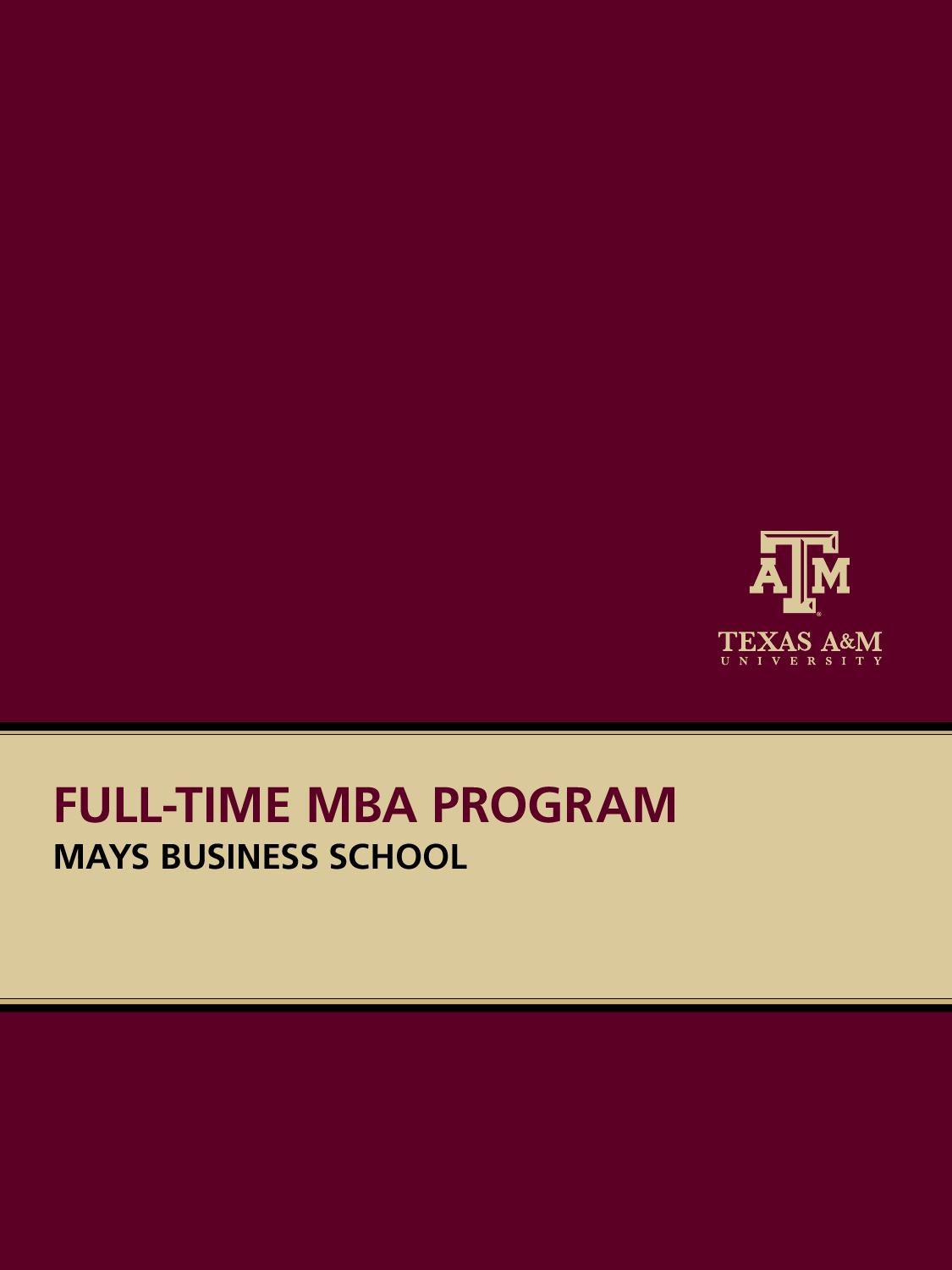 Full-Time MBA Program by Mays Business School - Issuu