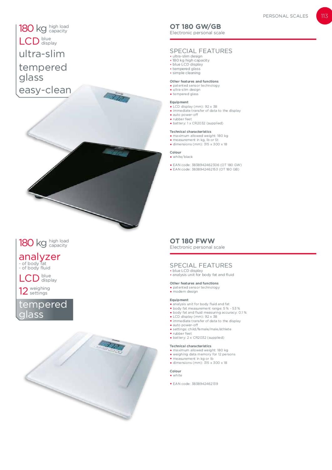 Весы напольные элект. gorenje ot 180 fww (3838942462139)