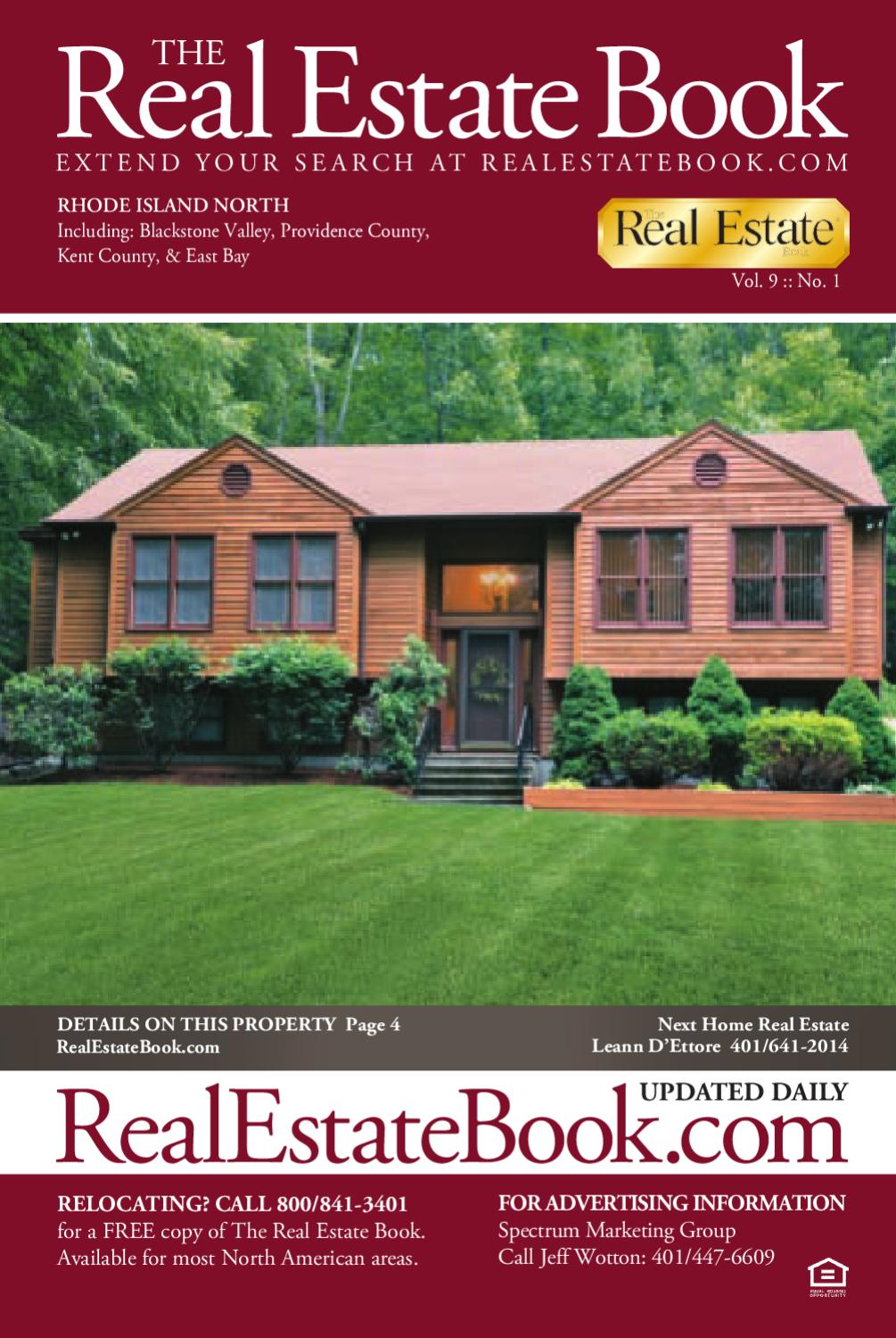 The Real Estate Book of Rhode Island North by The Real Estate Books Of