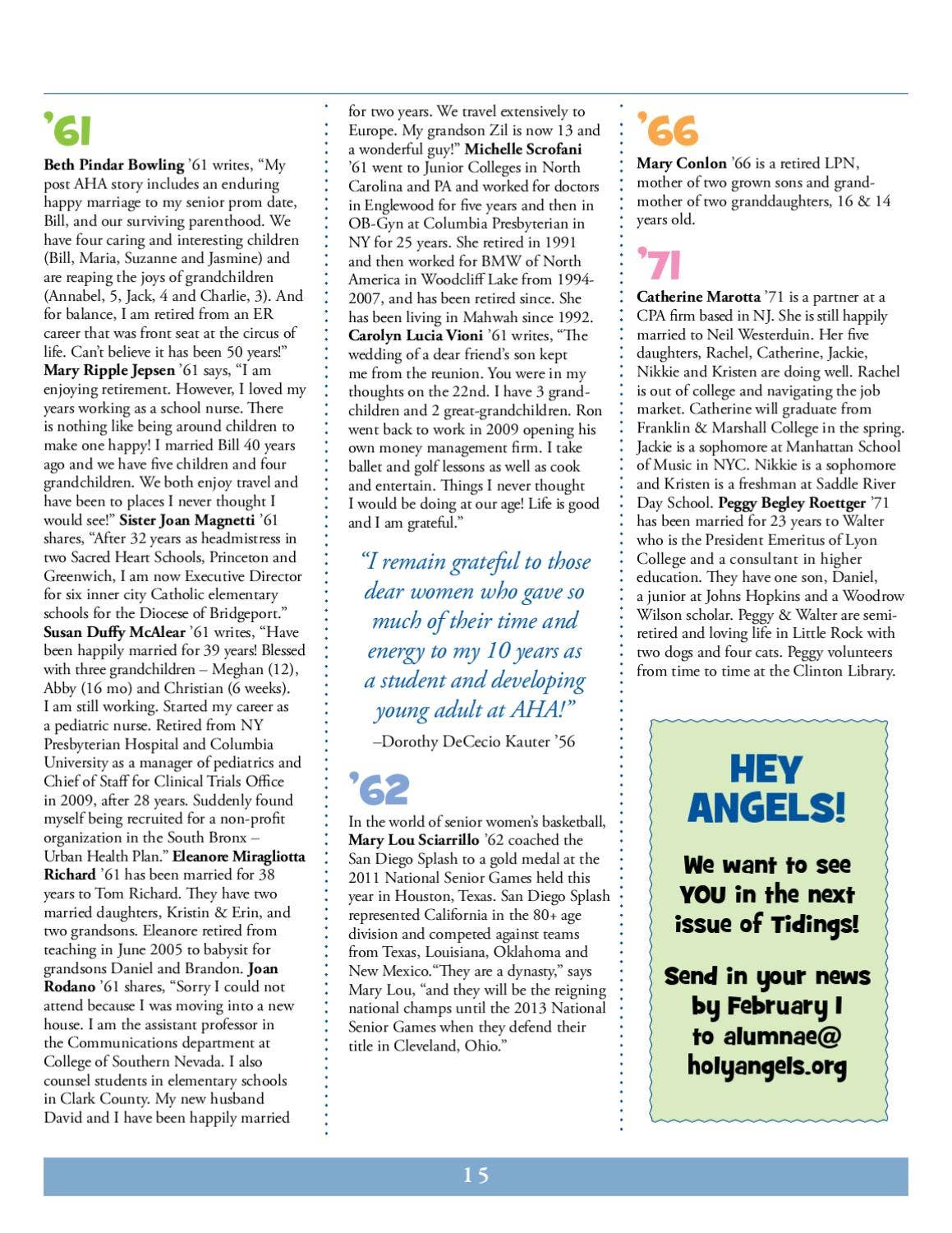 Tidings_Fall_2011 by Academy of the Holy Angels - Issuu
