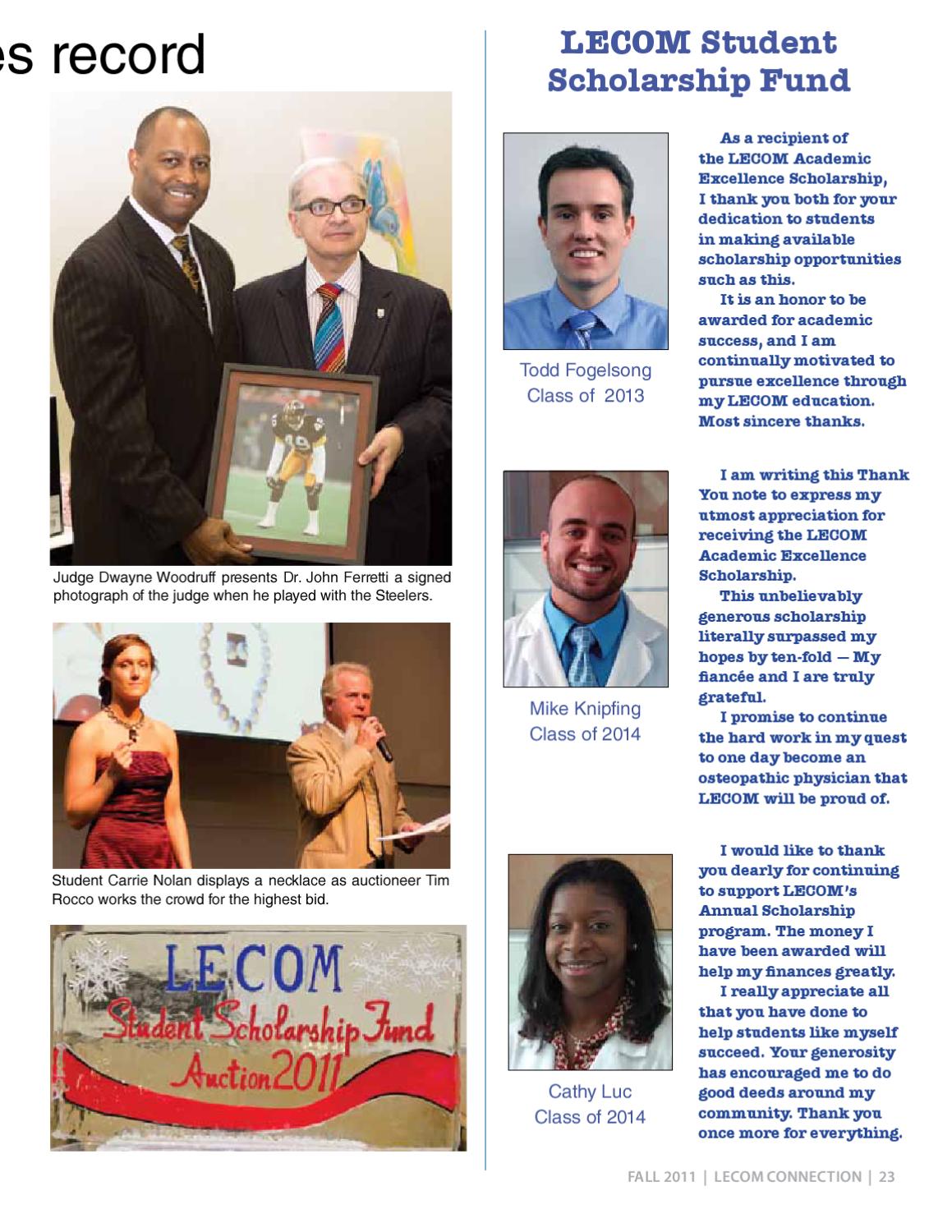 Connection Fall 2011 by Lake Erie College of Osteopathic Medicine