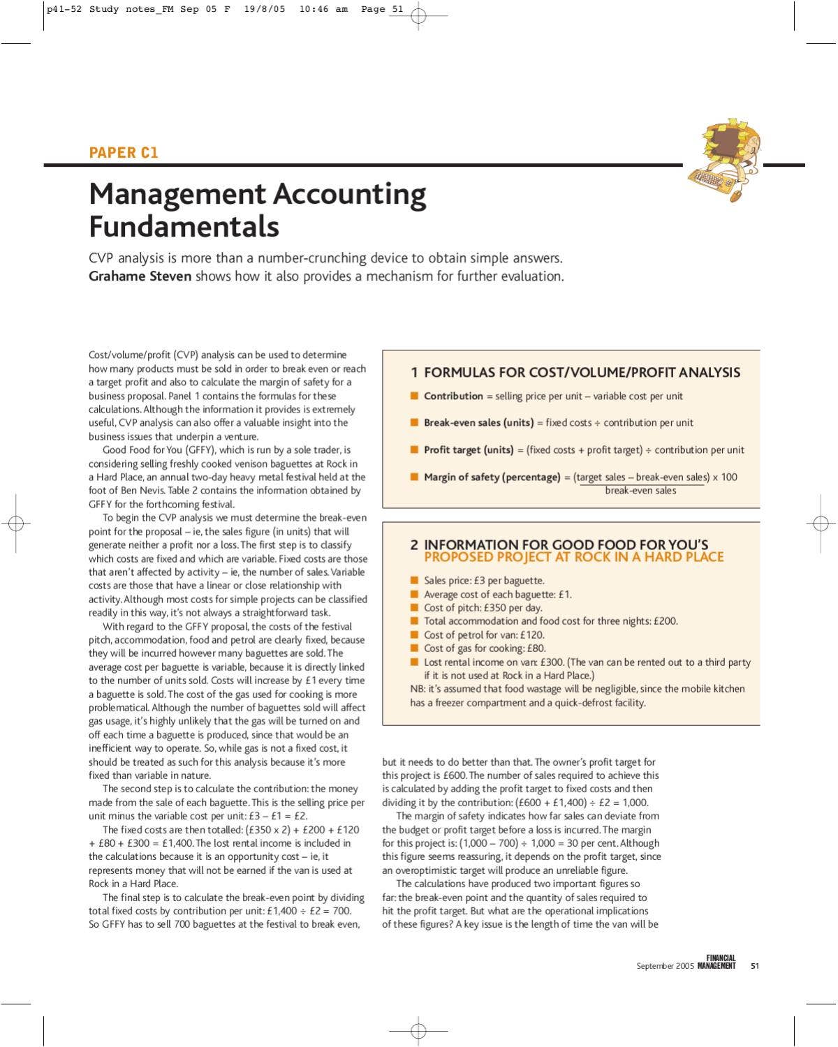 Management Accounting Fundamentals by Chartered Institute of Management ...
