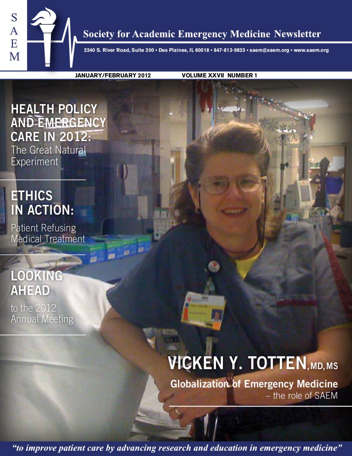 January-February 2012 SAEM Newsletter by Society for Academic Emergency  Medicine - Issuu