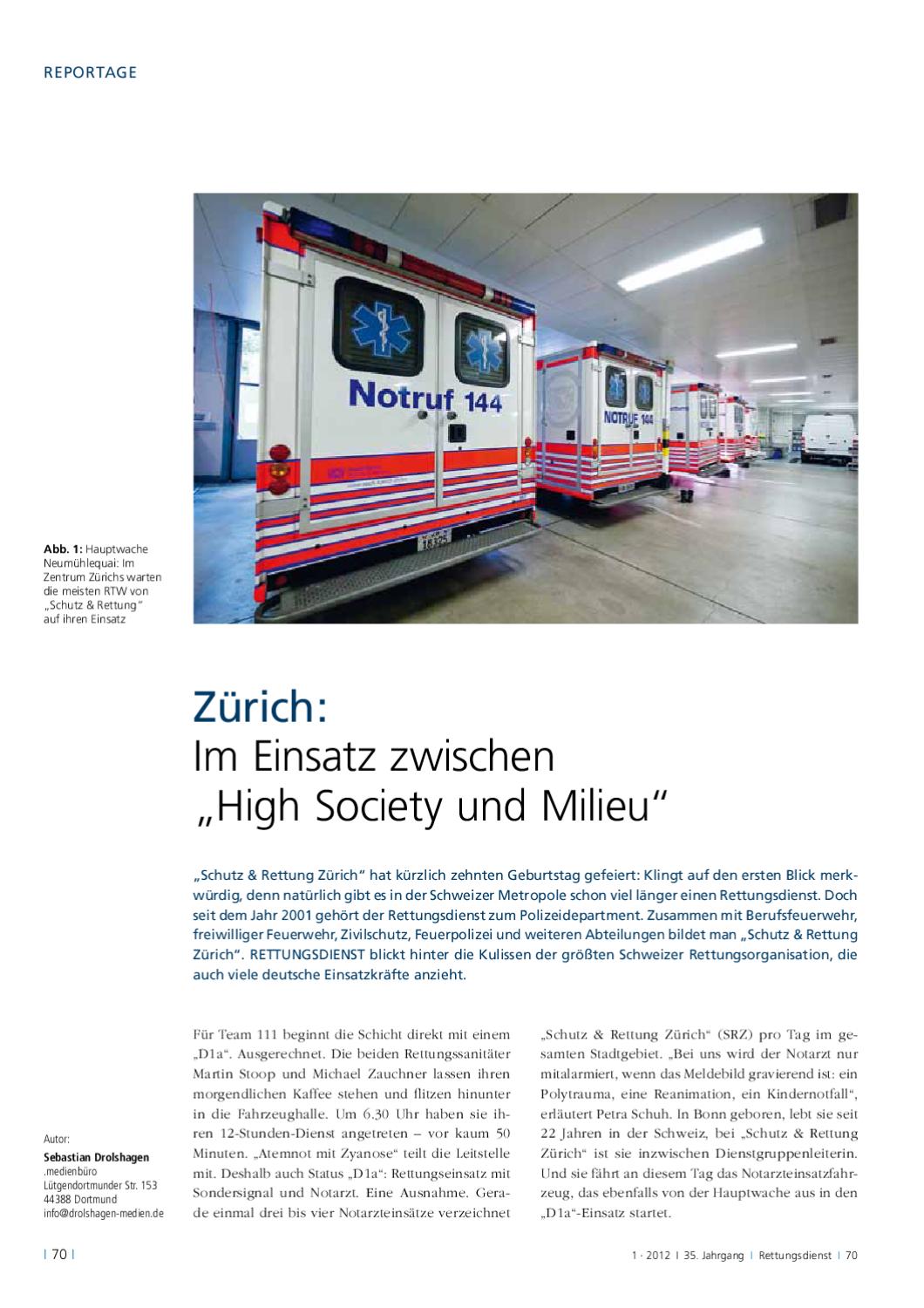 RETTUNGSDIENST 1/2011 by Verlag Stumpf & Kossendey - Issuu
