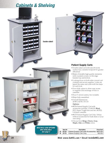 Health Care Logistics 家具目录 · Cabinets and 层架 第 24 页