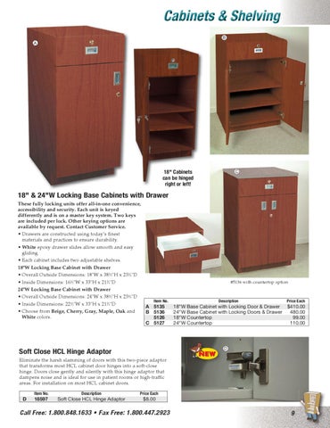 Health Care Logistics 家具目录 · Cabinets and 层架 第 9 页