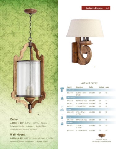 Pinhook Branding LLC 灯饰目录 · Quorum 灯饰 册 2012 Family Section 第 17 页