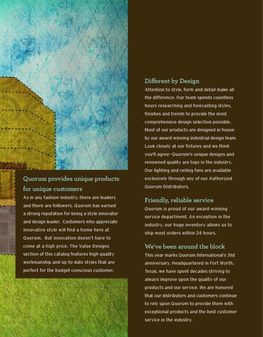 Pinhook Branding LLC 灯饰目录 · Quorum 灯饰 册 2012 Family Section 第 9 页