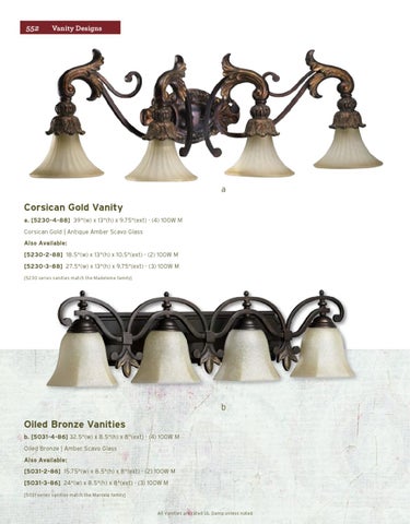 Pinhook Branding LLC 家具目录 · Quorum 灯饰 册 2012 浴室柜 Section 第 10 页
