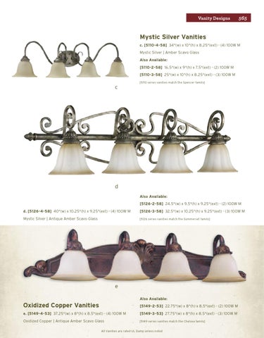 Pinhook Branding LLC 家具目录 · Quorum 灯饰 册 2012 浴室柜 Section 第 23 页