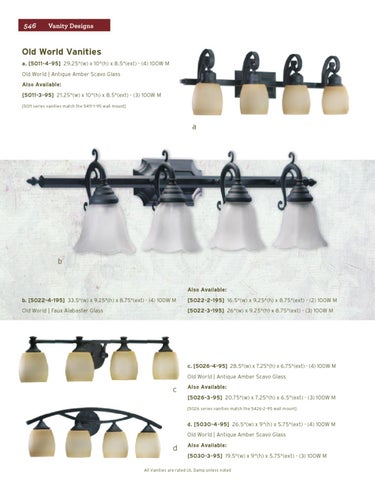 Pinhook Branding LLC 家具目录 · Quorum 灯饰 册 2012 浴室柜 Section 第 4 页