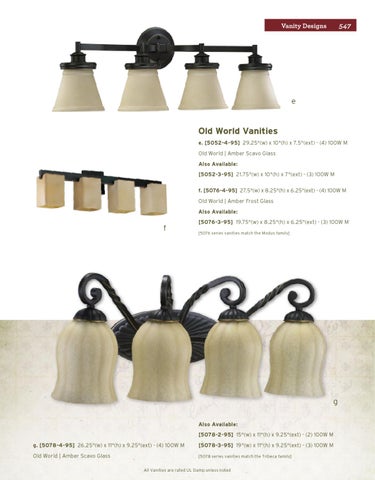 Pinhook Branding LLC 家具目录 · Quorum 灯饰 册 2012 浴室柜 Section 第 5 页