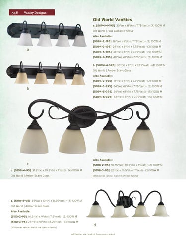 Pinhook Branding LLC 家具目录 · Quorum 灯饰 册 2012 浴室柜 Section 第 6 页