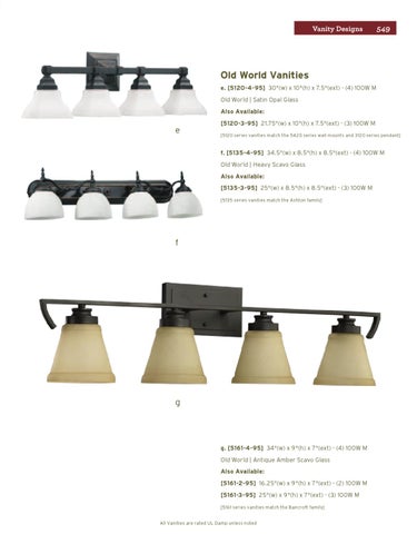 Pinhook Branding LLC 家具目录 · Quorum 灯饰 册 2012 浴室柜 Section 第 7 页