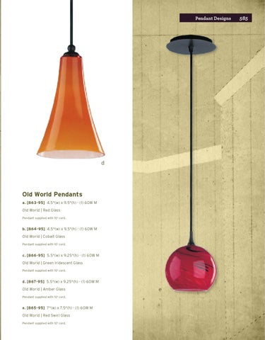 Pinhook Branding LLC 灯饰目录 · Quorum 灯饰 册 2012 吊线灯 Section 第 15 页