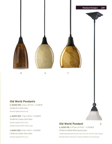Pinhook Branding LLC 灯饰目录 · Quorum 灯饰 册 2012 吊线灯 Section 第 17 页
