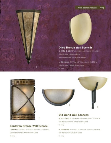 Pinhook Branding LLC 灯饰目录 · Quorum 灯饰 册 2012 壁灯 Section 第 11 页