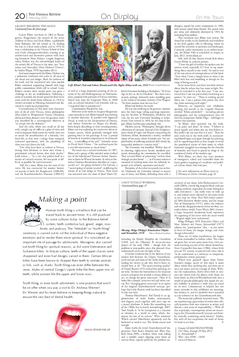 The Vienna Review 1-2/2012 by Falter Verlagsgesellschaft m.b.H. - Issuu